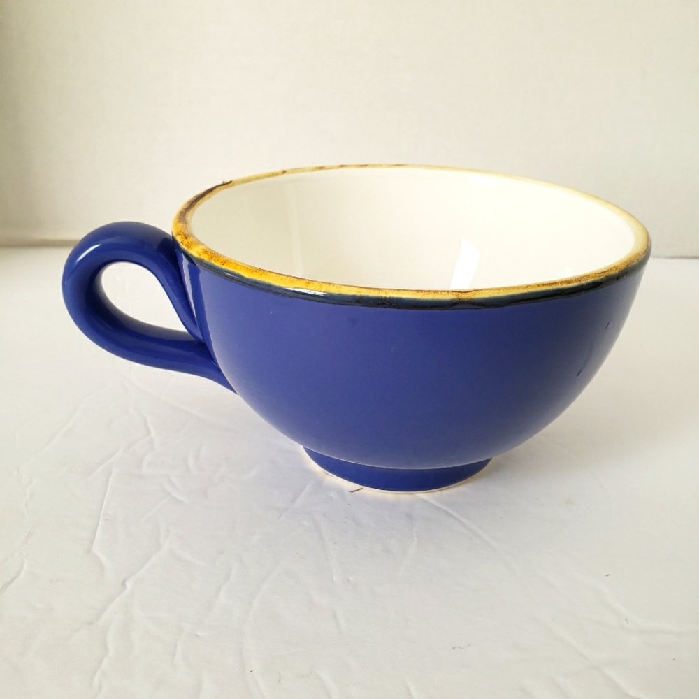 Sure La Table Ceramic Coffee Mug /Soup Mug Blue ~ Italy